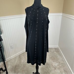 WHBM Black embellished dress, size XL